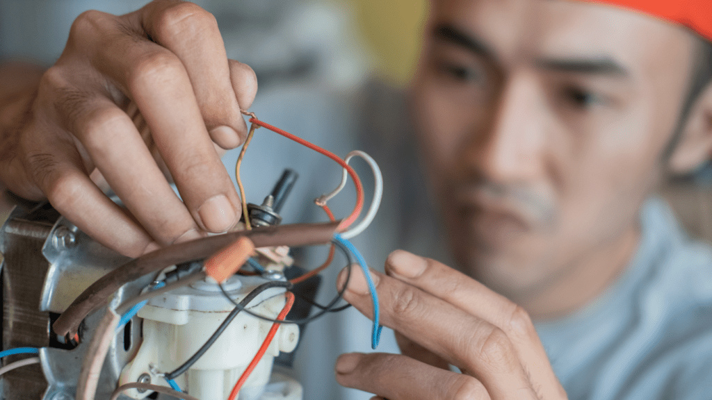 a man fixing a troubleshooting