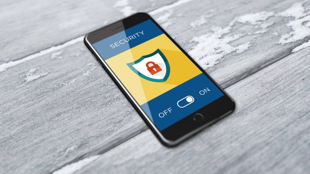 a mobile phone presenting mobile security