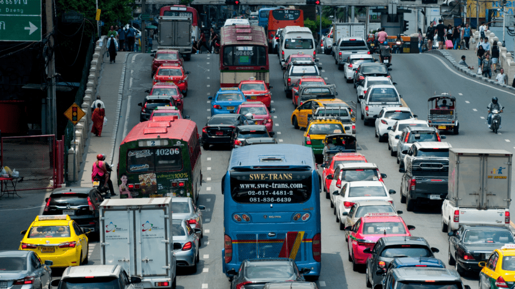 a traffic road situation